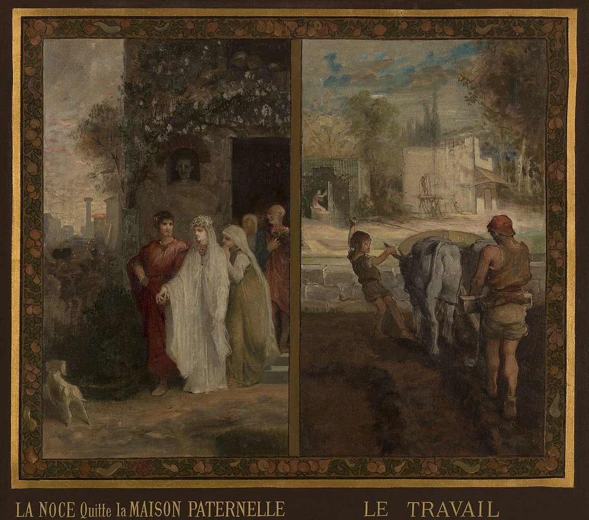 Bozzetto per il municpio di Parigi. Evocazioni matrimoniali - Musée des Beaux, Arts de la ville de Paris, dettaglio 2